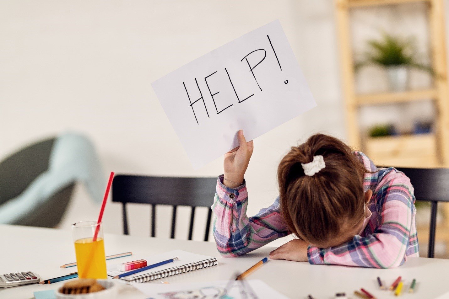 ADHD affected child asking for help