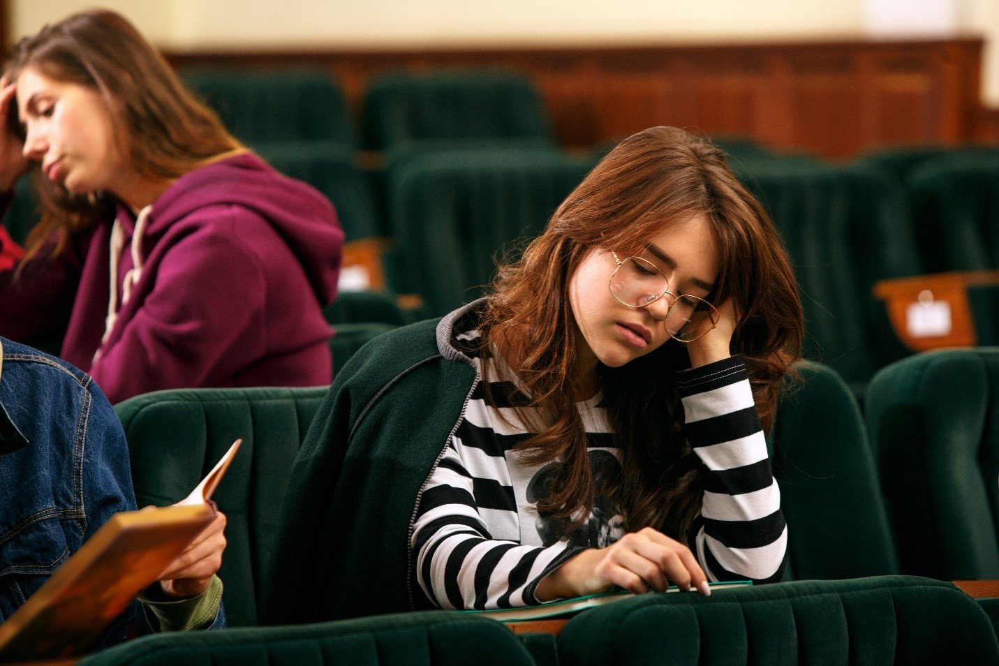 Excused student falls a sleep during class